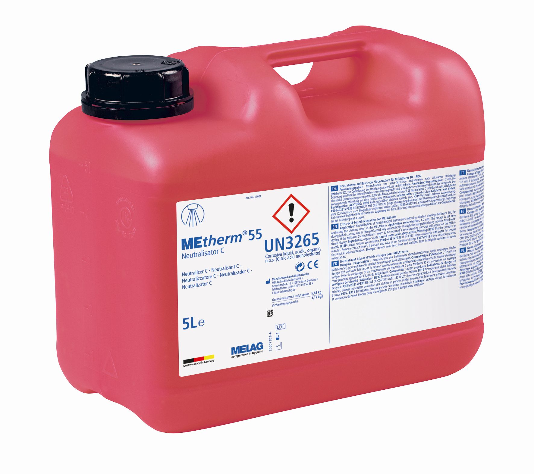 Melag MEtherm 55 C - Neutralisator auf Zitronenbasis