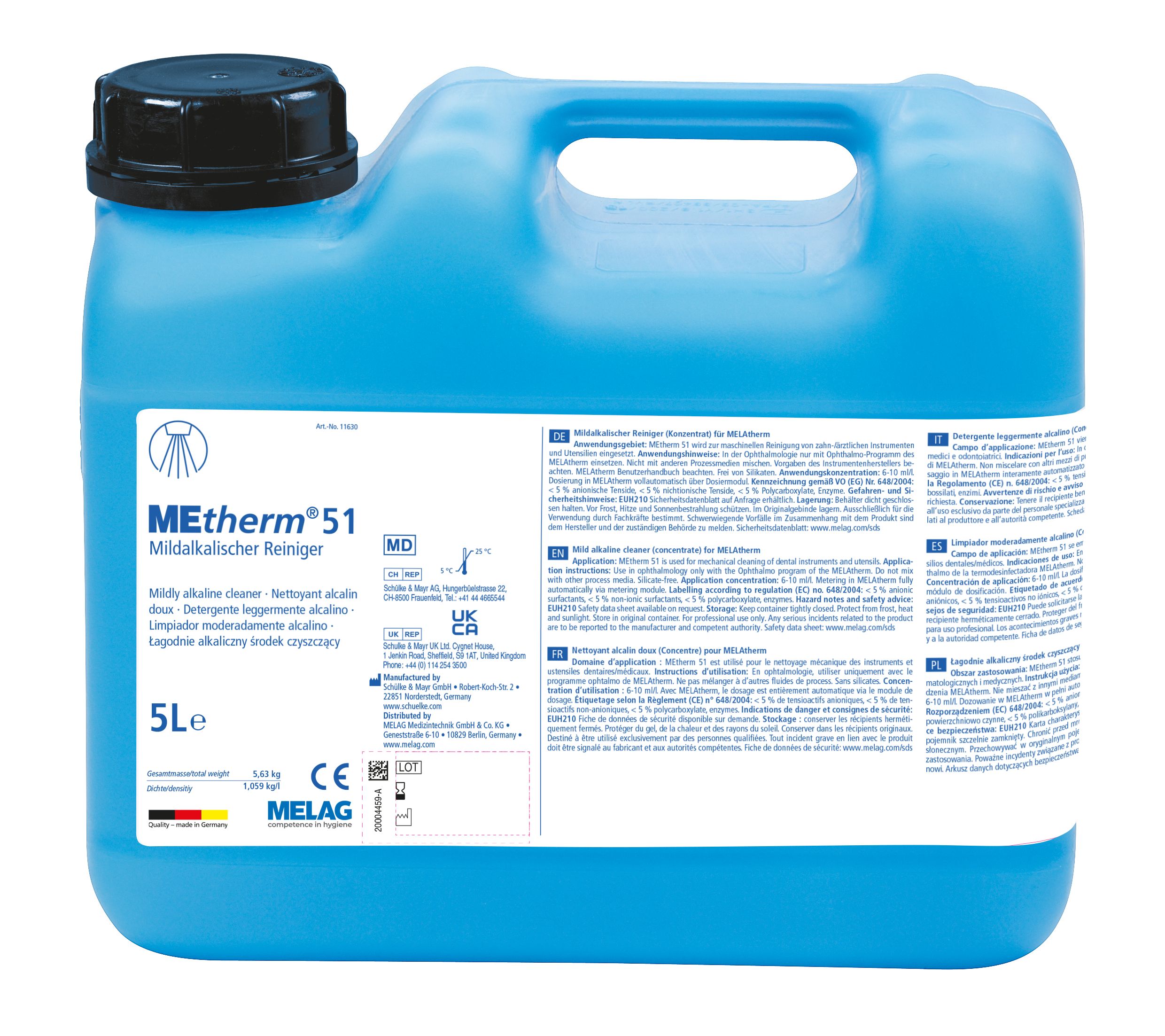 Melag MEtherm 51 - Mildalkalischer Reiniger für MELAtherm 10